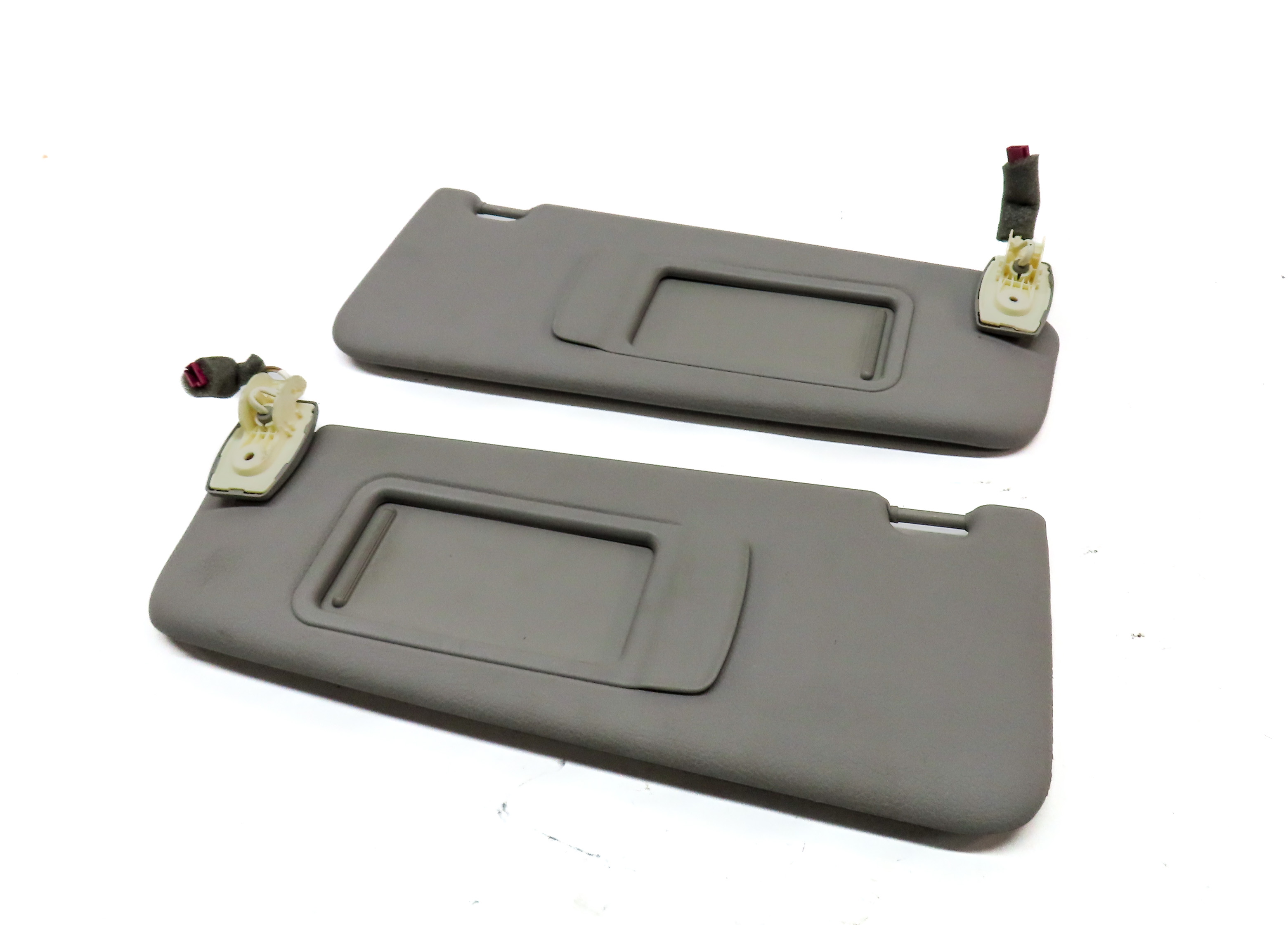 2010-2016 BMW 528i 535i 550i (F10) FRONT LEFT & RIGHT SUNVISOR SHADE SET(GRAY) — exact item pictured